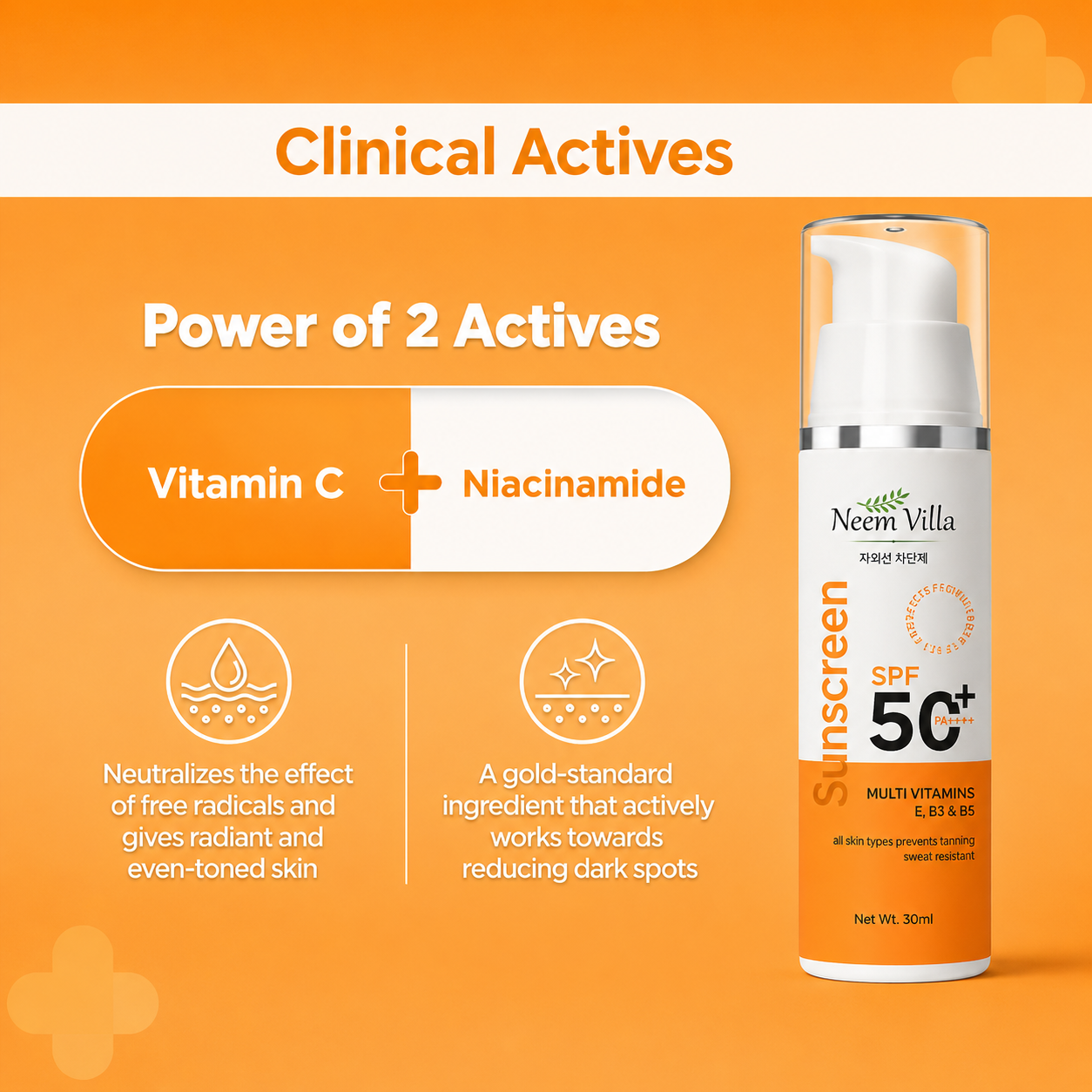 Neem Villa Sunscreen SPF 50+ PA++++ (30ml)